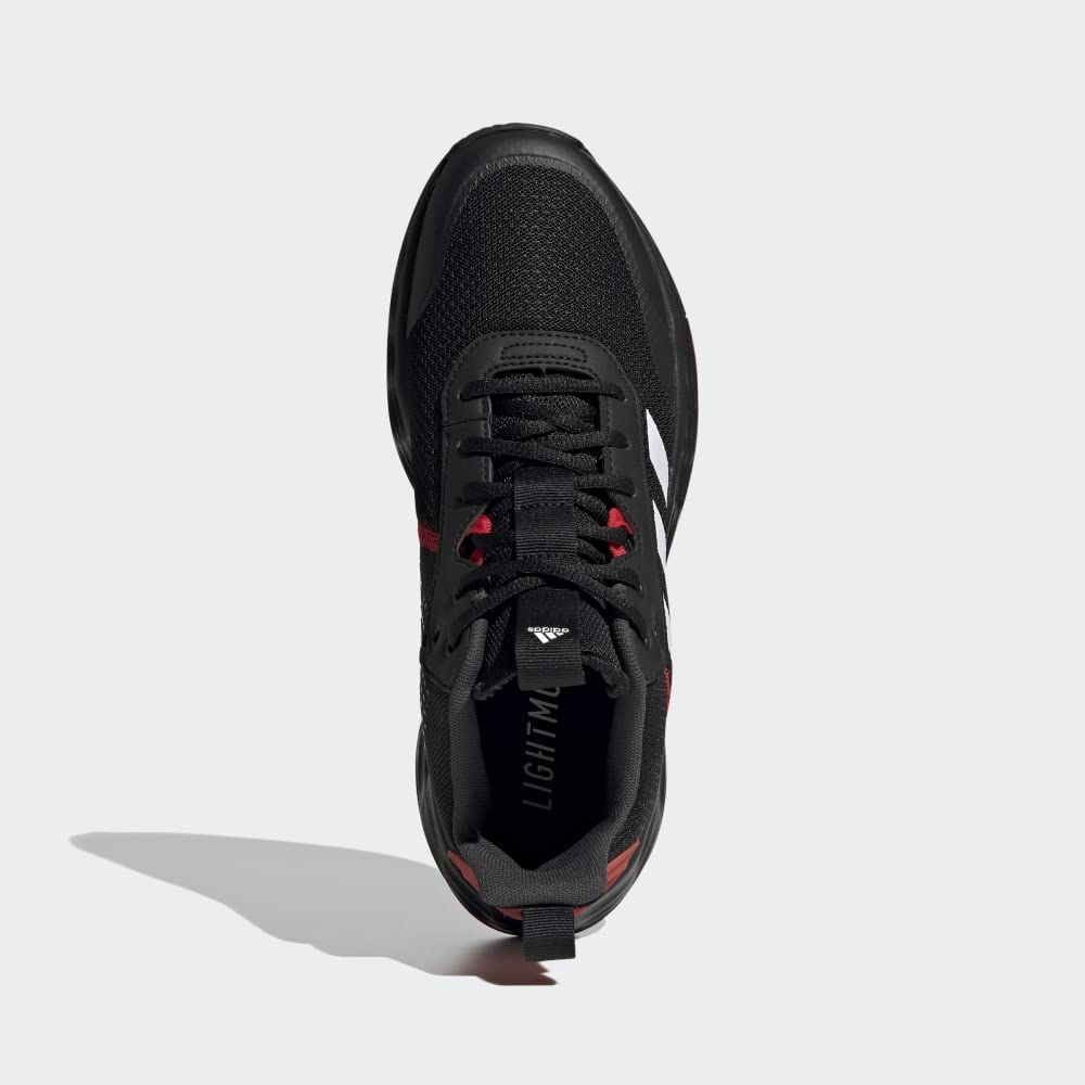 adidas mens Own the Game 2.0 Basketball Shoe, Black/White/Carbon, 9.5 US
