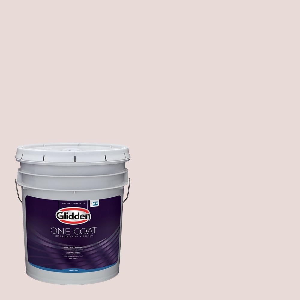 Glidden Exterior Paint + Primer: Pink/Ballet Slipper, One Coat, Semi-Gloss, 1-Gallon