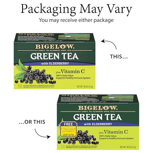 Bigelow Tea Green Tea Variety Pack, Classic Green Tea, Lemon, Pomegranate, Mint, Peach and Constant Comment Flavors, 20 Count Box (Pack of 6), 120 Total Tea Bags