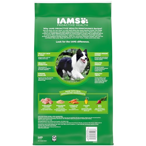 IAMS Proactive Health Minichunks Adult Dry Dog Food with Real Chicken, 30 lb. Bag