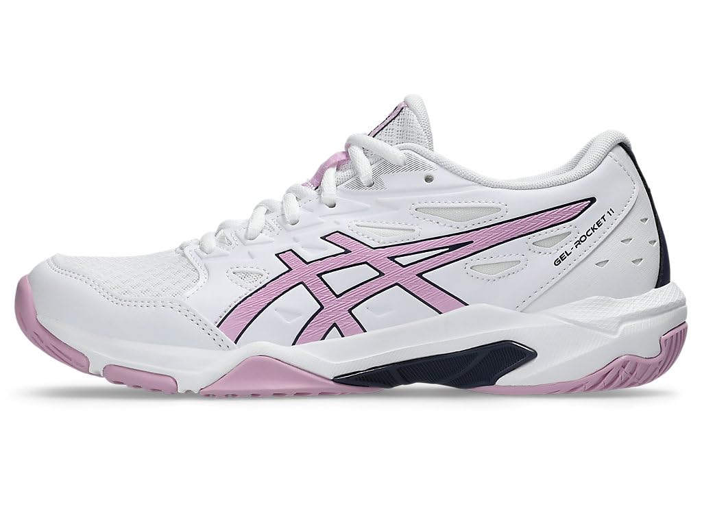 ASICS Women's Gel-Rocket 11 Volleyball Shoes, 9.5, White/Light UBE