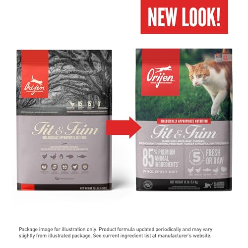 ORIJEN Grain Free High Protein Premium Dry Cat Food Original Recipe, 4lb Bag