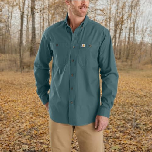 Carhartt Men's Rugged Flex Relaxed Fit Midweight Canvas Long-Sleeve Shirt