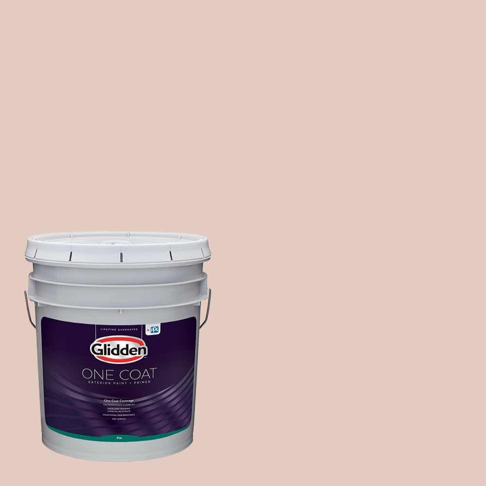 Glidden Exterior Paint + Primer: Pink/Ballet Slipper, One Coat, Semi-Gloss, 1-Gallon