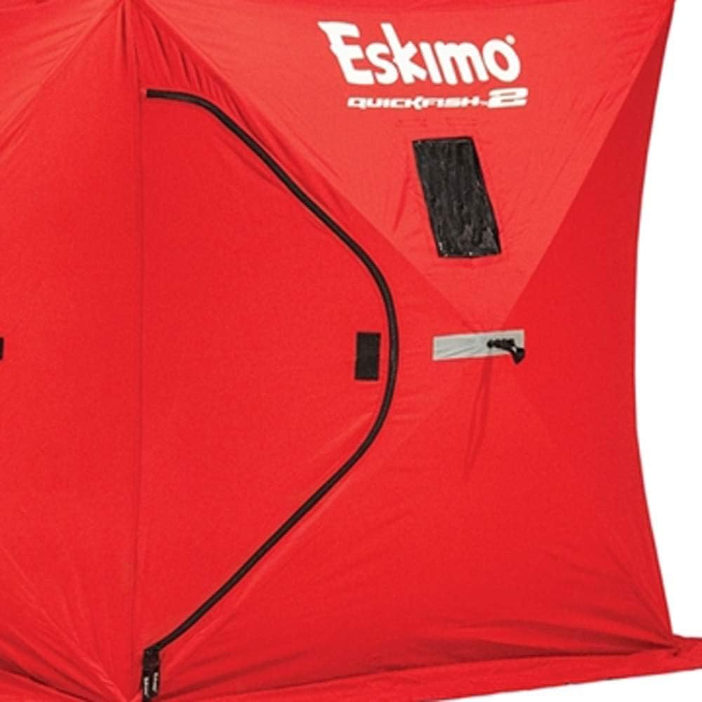 Eskimo Quickfish 69151 2 Pop-up Portable Ice Shelter, 2 Person , Red