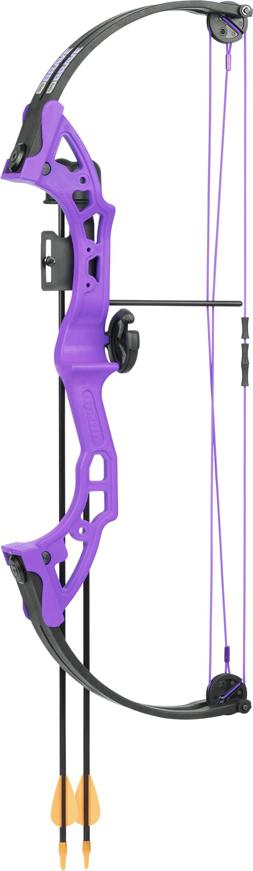 Bear Archery Brave Bow Set for Youth, Recommended Ages 8-12, Right Handed, Continuous Draw Weight Up to 25 lb., Continuous Draw Length Up to 19.5-inches