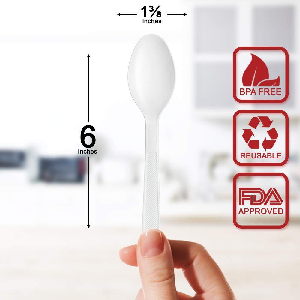 400 Pack Extra Heavyweight Disposable White Plastic Forks - Heavy Duty White Cutlery-Utensils, Parties, Dinners, Catering Services, Family Gatherings