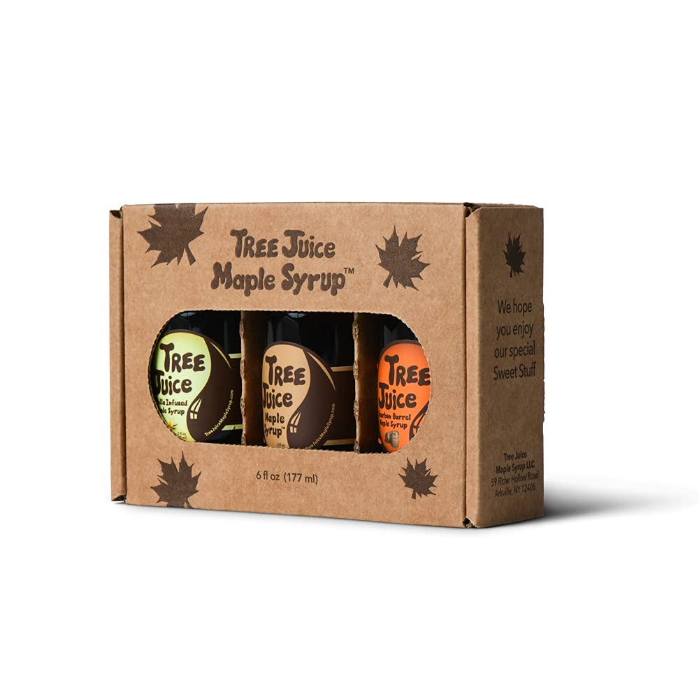 Tree Juice Maple Syrup Gift Box | Gift for Birthdays, Corporate, Holidays, and more | 6-2 ounce bottles…