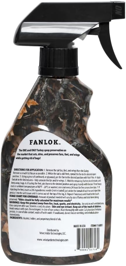 FanLok® - Easily Preserve Turkey Fans - Ultimate Gift for Turkey Hunters - Taxidermy Supplies