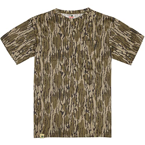 Mossy Oak Mens Camo Hunting Shirt Short Sleeve Cotton