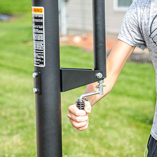 Silverback NXT 54" In-Ground Basketball Hoop with Adjustable-Height Backboard and QuickPlay Design , Black