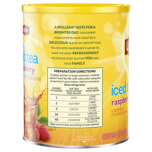Lipton Lemon Iced Tea Mix, Sweetened, Makes 10 Quarts