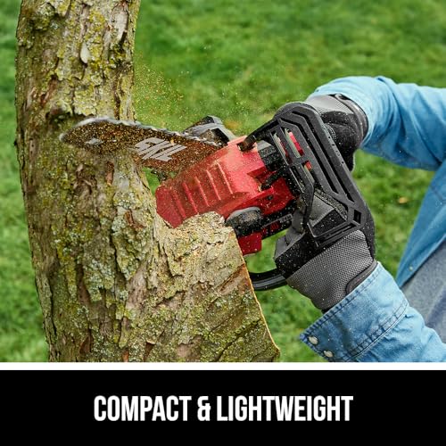 SKIL PWR CORE 40 Brushless 40V 14” Lightweight Chainsaw Kit with Tool-free Chain Tension & Auto Lubrication, Includes 2.5Ah Battery and Auto PWR Jump Charger - CS4555-10