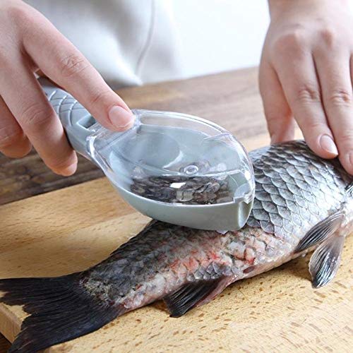 4 Pieces Stainless Steel Fast Remove Fish Skin Brush Plastic Fish Scales Graters Scraper Easy Kitchen Cleaning Tool (4pcs Set)