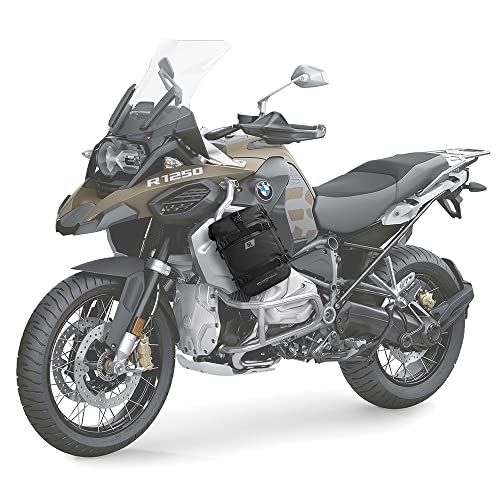 Rhinowalk Motorcycle Tail Bag Motorbike Side Bag 8L Full Waterproof Motor Saddle Pannier Bag Rear Rack Trunk Professional Motor Accessories-Black