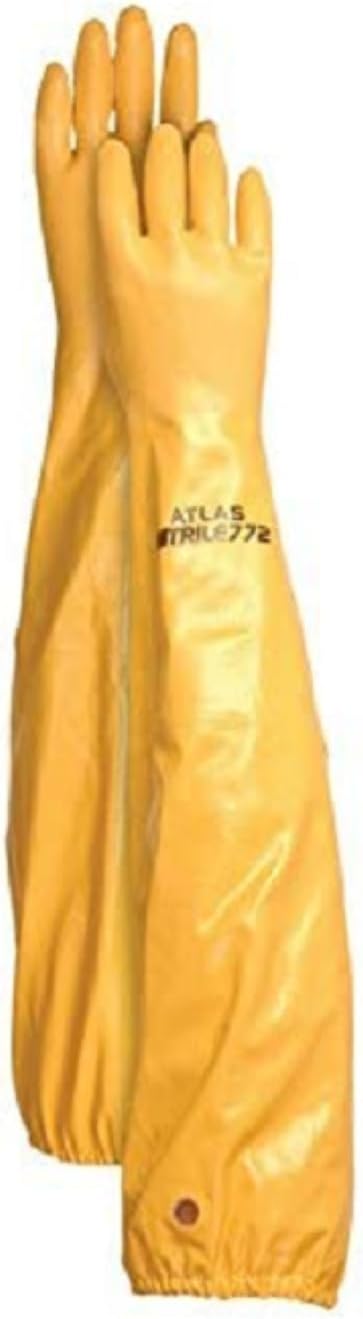 Atlas Trapping Gauntlets Shoulder Length Water Proof Trapper Glove Gloves Yellow Size XL