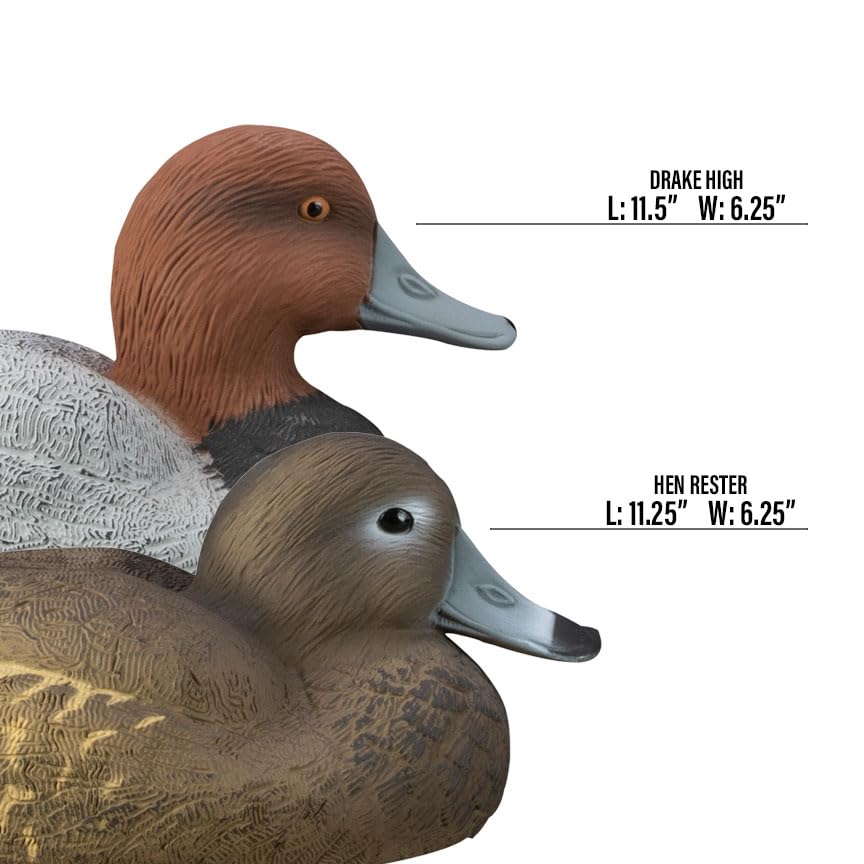 Higdon Outdoors | Standard Red Head Duck Decoys, Foam-Filled