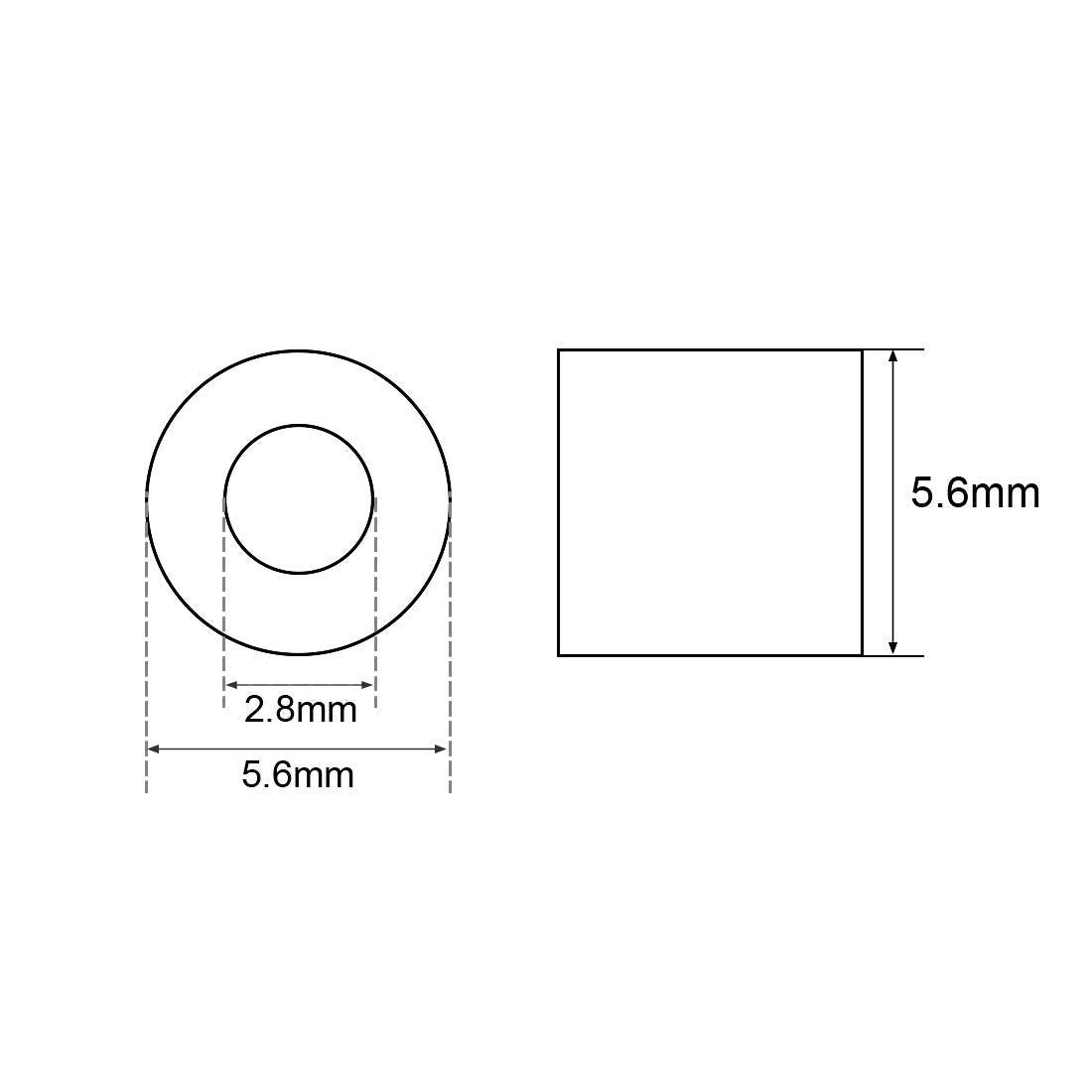 uxcell Aluminum Wire Rope Stop Sleeve Round Cable Ferrule Loop for 3/32" Wire Rope Pack of 100