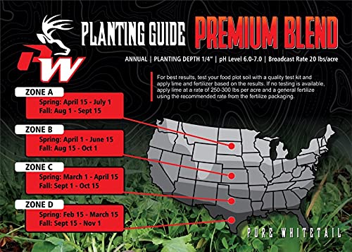 Shady Patch | All Year Deer Feeder | No Plow Food Plot Seed for Deer | Deer Food Plot Seed | White Clover Winfred Forage Brassica Rye Grass Rape Seeds| 5 lb Bags | 3-Pack