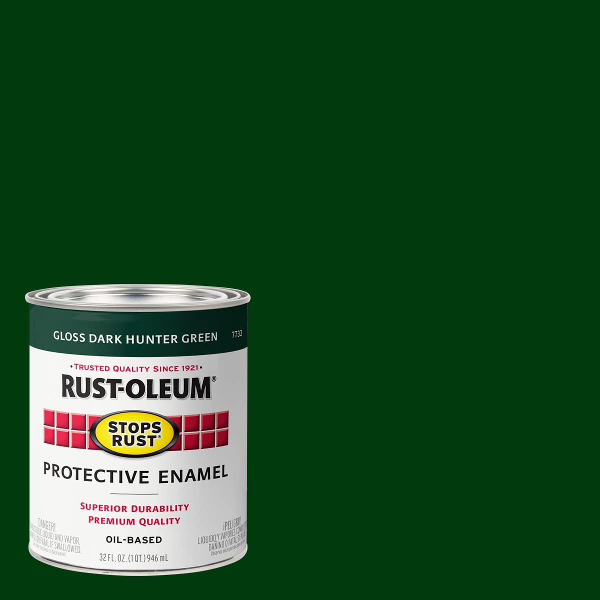 Rust-Oleum 7779502 Stops Rust Brush On Paint, Quart, Gloss Black, 32 Fl Oz (Pack of 1)