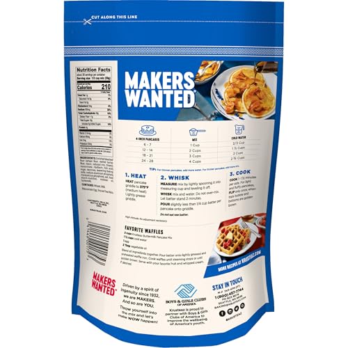 Krusteaz Complete Buttermilk Pancake and Waffle Mix, Light & Fluffy, 5 lb Bags (Pack of 6)