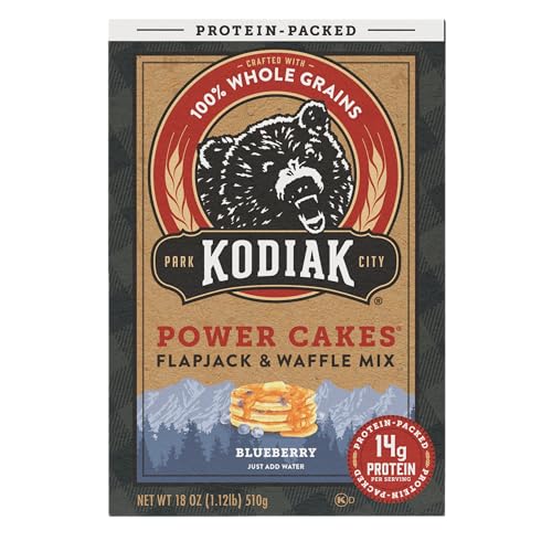 Kodiak Cakes Protein Pancake Power Cakes, Flapjack and Waffle Baking Mix, Buttermilk, 20 Oz, (Pack of 6)