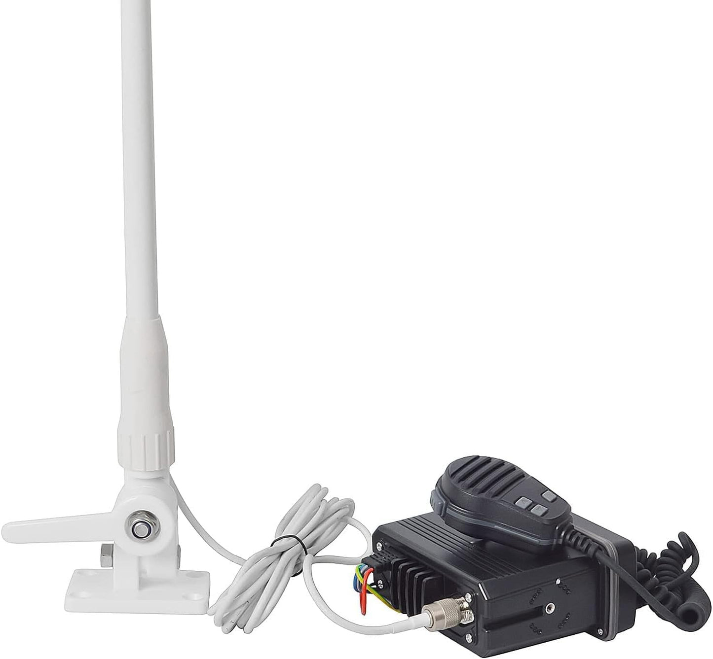 Marine VHF Radios Antenna for Boat, for Horizon Icom Cobra ham Radios, 7meters RG-58U Cable, Adjustable Ratchet, Nails
