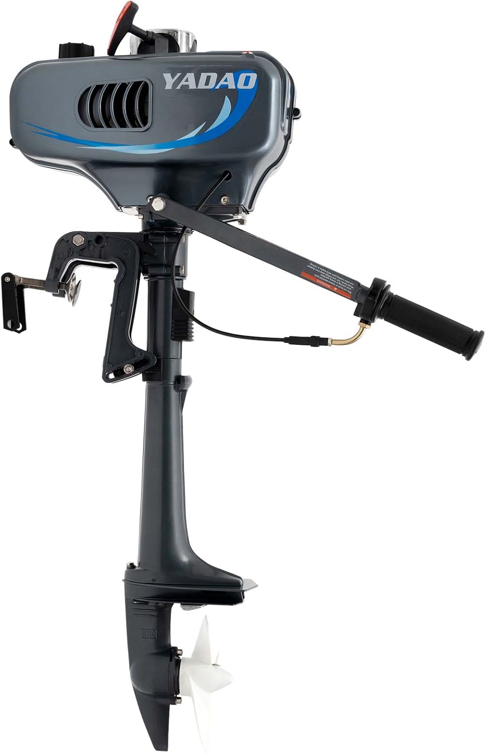 49CC Outboard Motor Boat Engine, 3.5HP 2-Stroke Outboard Engine, Outboard Motor Boat Engine Fishing Boat Engine Pilot Control Drive Stabilizer, With Water-Cooled CDI System Gas Fishing Motor