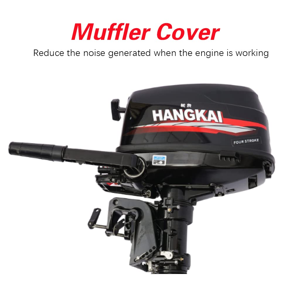 4 Stroke Outboard Motor, 123CC 6.5HP Boat Motor Boat Engine Motor, Heavy Duty Outboard Boat Motor Inflatable Marine Fishing Boat Yacht Engine (Fuel tank and Hoses Not Included)