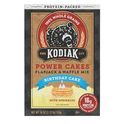 Kodiak Cakes Protein Pancake Power Cakes, Flapjack and Waffle Baking Mix, Buttermilk, 20 Oz, (Pack of 6)