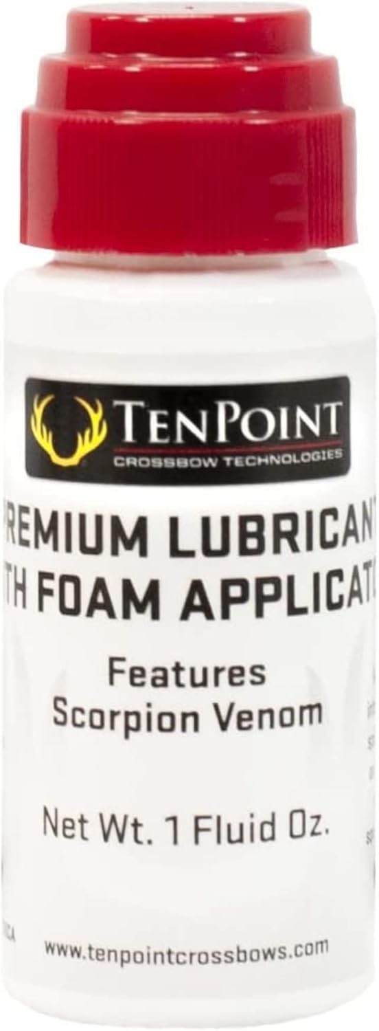 TenPoint Premium Lubricant with Foam Applicator - for Cocking Device Cords, Strings, Cables, Barrels & The Trigger Mechanism - Silicon Based, Contains Scorpion Venom