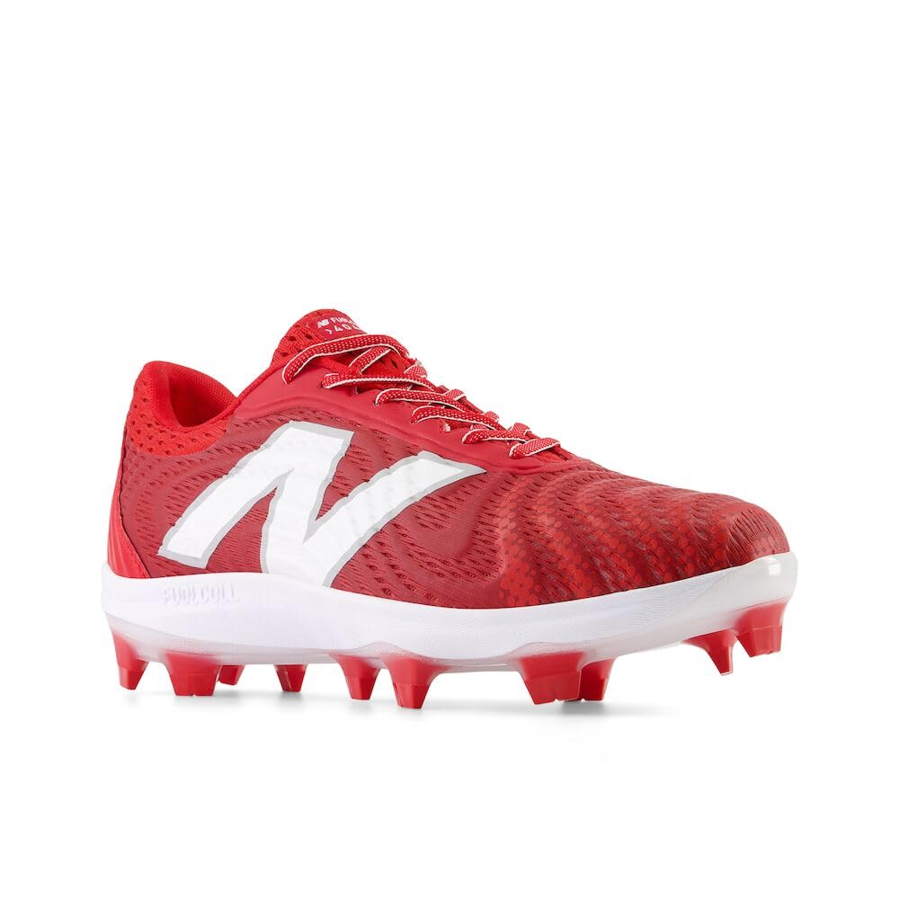 New Balance Men's FuelCell 4040 V7 Molded Baseball Shoe, Team Red/Optic White, 13