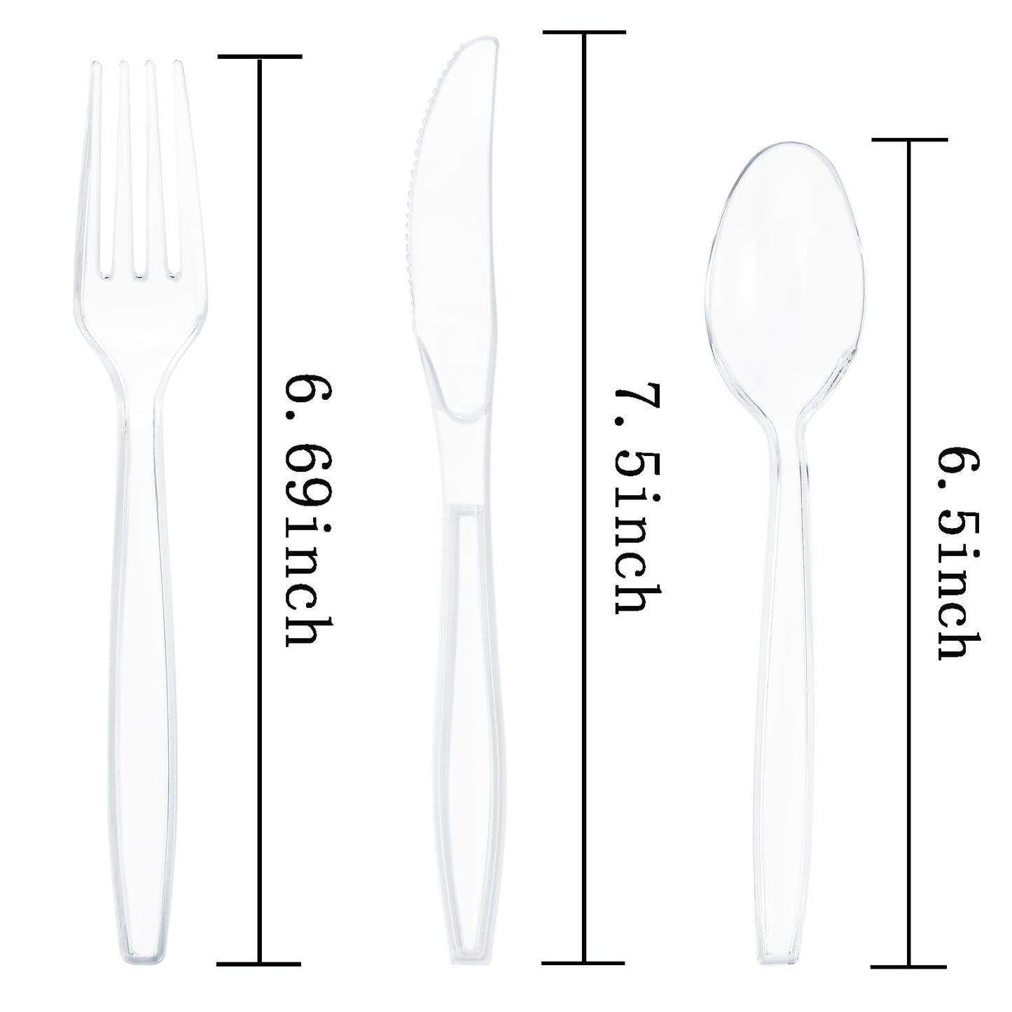 Liacere 360PCS Clear Plastic Knives Disposable - Heavy DutyBPA-Free - Heat Resistant, Solid and Durable Disposable Knives Bulk, Premium Plastic Knives Heavy Duty for Party Supply