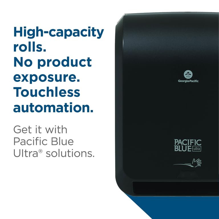 Pacific Blue Ultra 8” High-Capacity Recycled Paper Towel Roll by GP PRO (Georgia-Pacific), White, 26490, 1150 Feet Per Roll, 6 Rolls Per Case