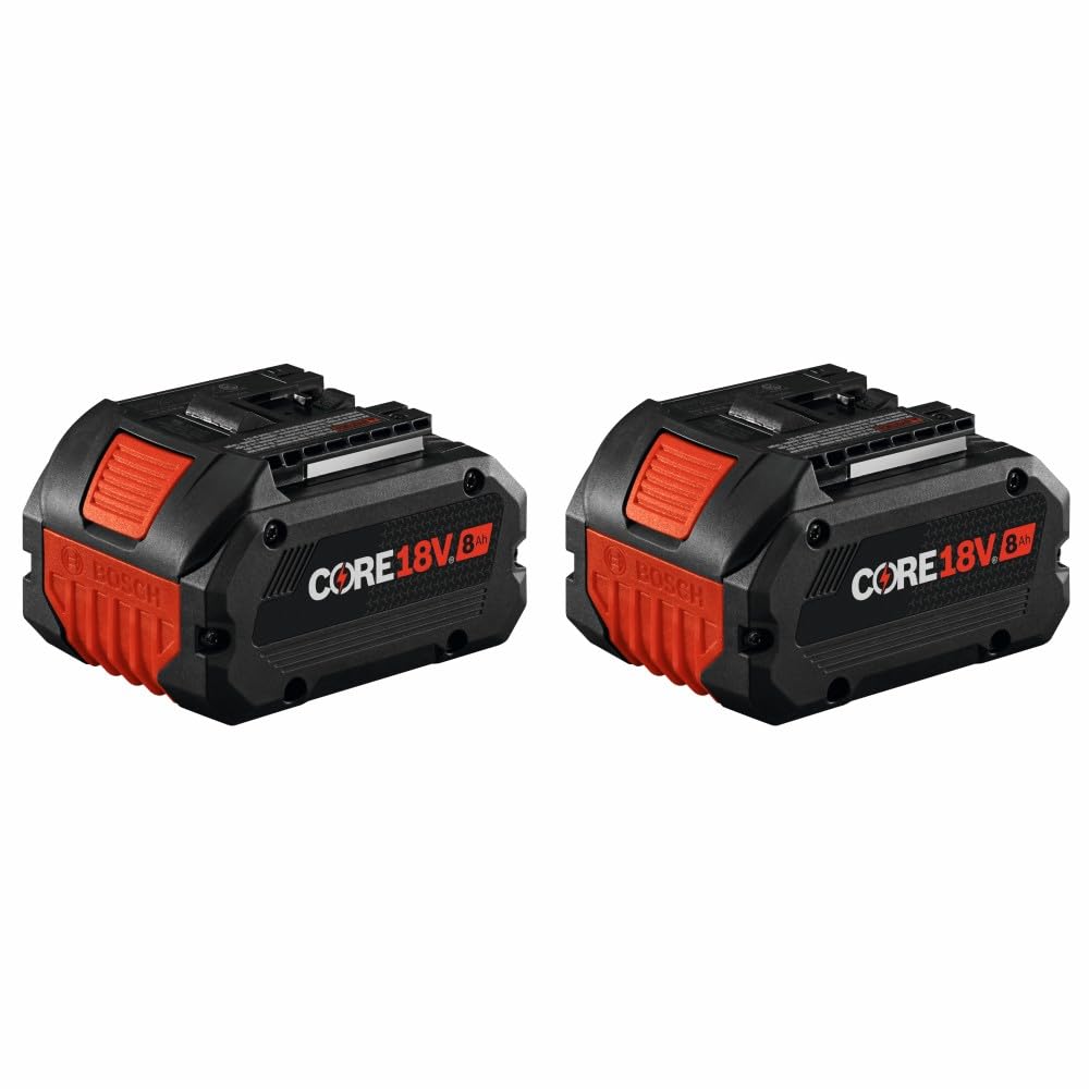 Bosch GBA18V80-2PK 18V CORE18V® Lithium-Ion 8 Ah High Power Battery, 2-Pack