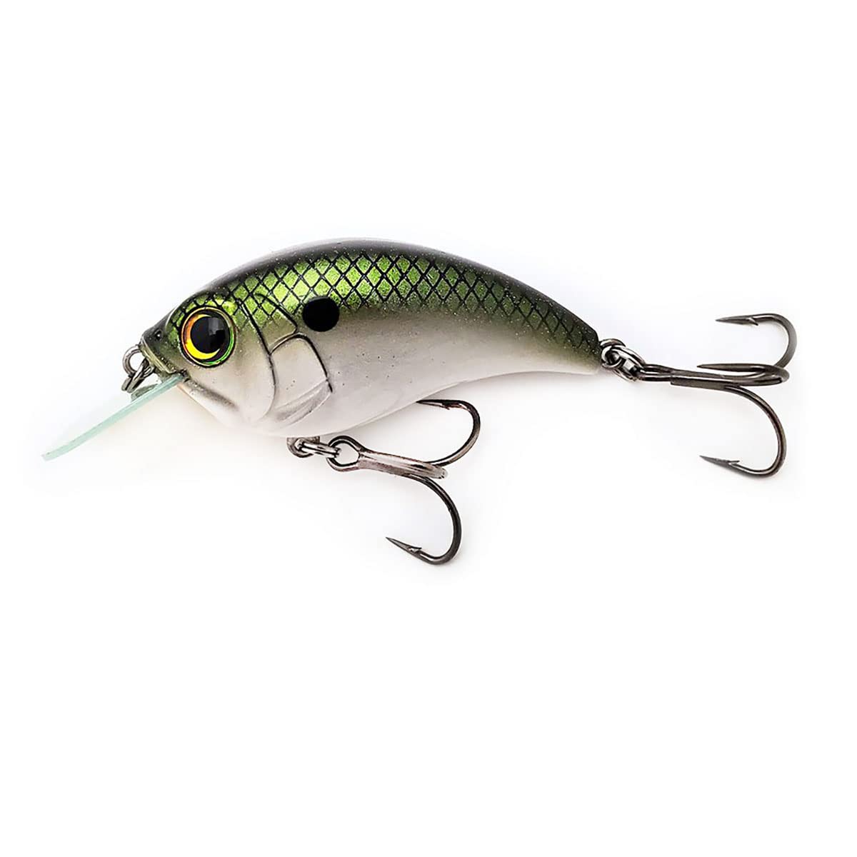 BILL LEWIS Lifelike SB-57 3/8 OZ. MDJ Series Squarebill Crankbait Fishing Lure with Mustad Triple Grip Hooks