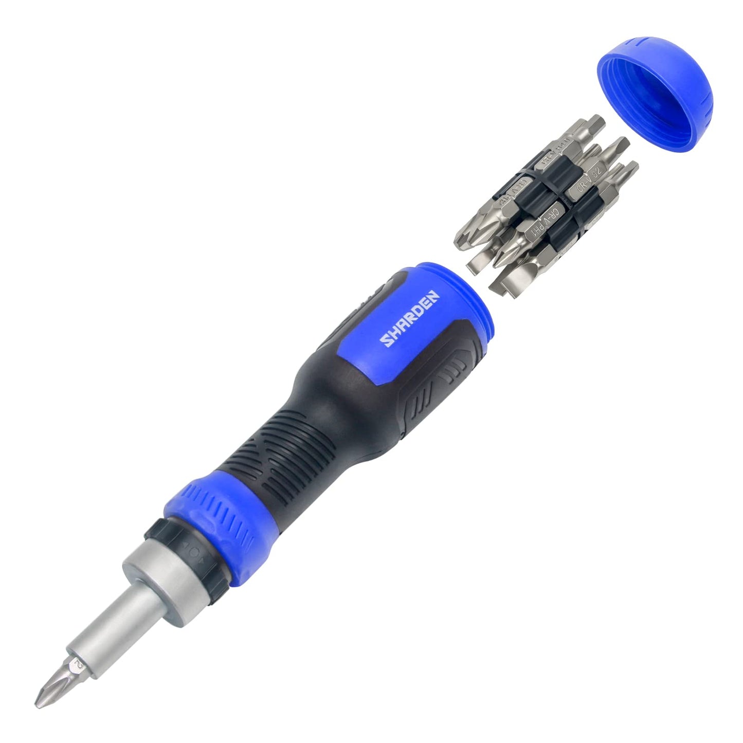 SHARDEN Multi Screwdriver 13-in-1 Screw Driver Adjustable Screwdriver Set Multitool All in One with Torx Security, Flat Head, Phillips, Hex, Square and 1/4 Nut Driver