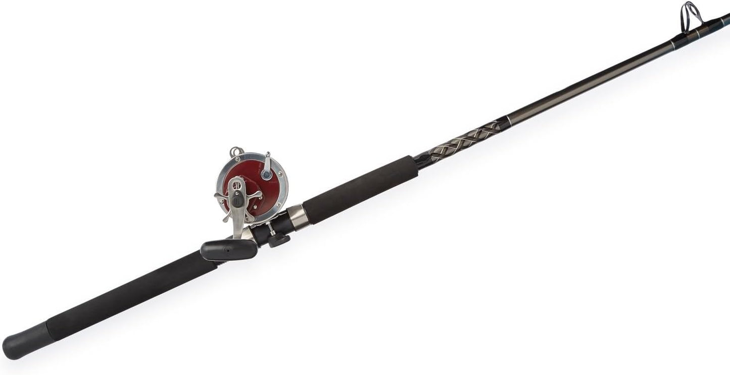 Penn Special Senator 91332 Fishing Rod and Reel Combo, 6.5 Feet, Black/Smoke/Red