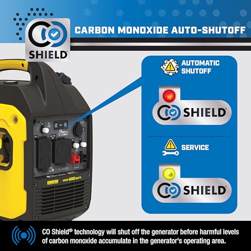 Champion Power Equipment 4000-Watt RV Ready Portable Inverter Generator with Quiet Technology and CO Shield
