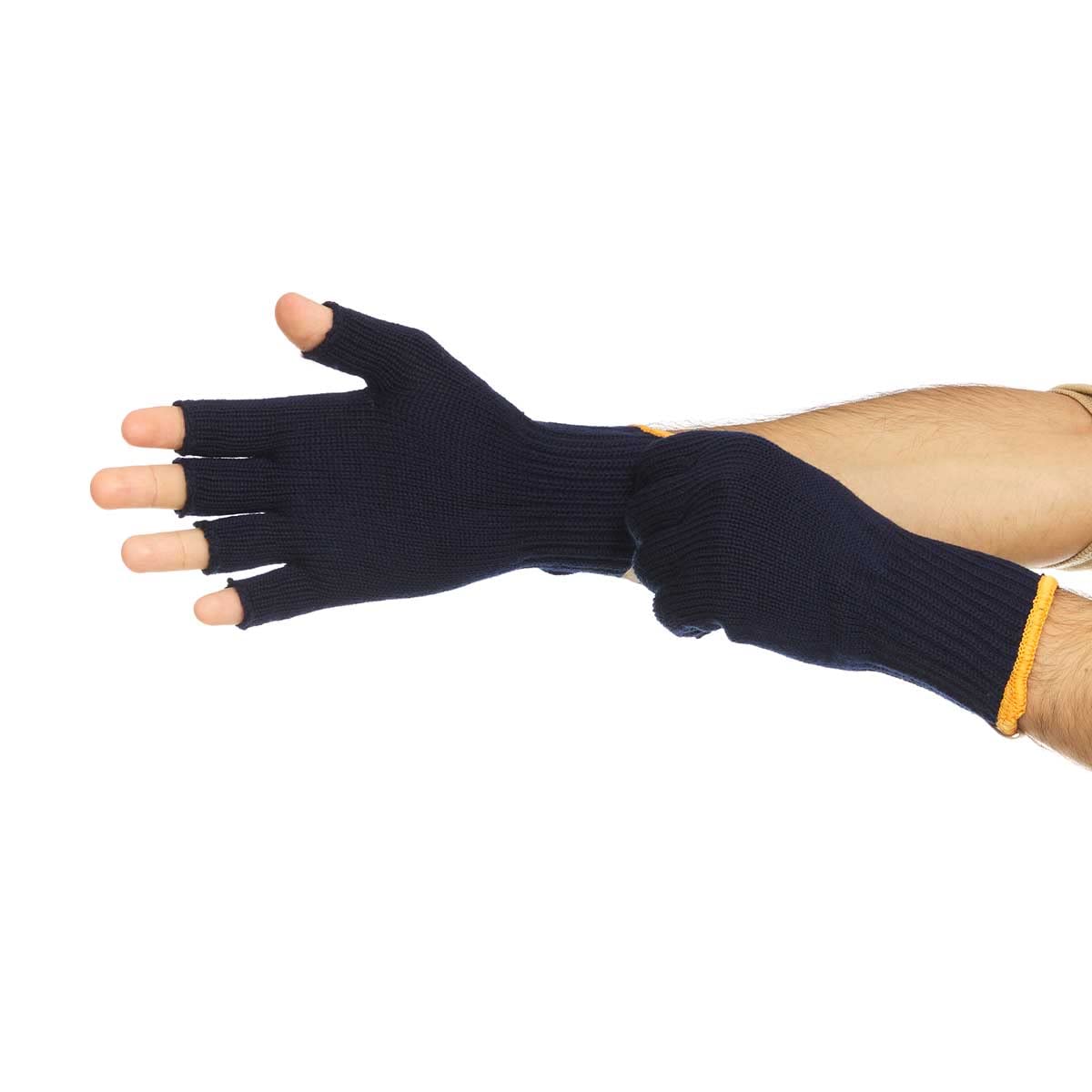 Merino Wool Fingerless Gloves - Half Finger Warm Knitted Gloves