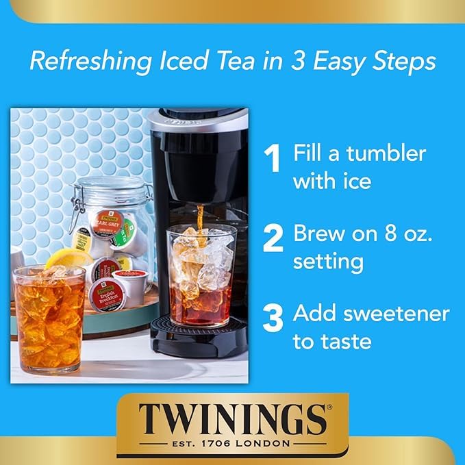 Twinings English Breakfast Black Tea K-Cup Pods for Keurig, 24 Count (Pack of 1), Smooth, Flavourful, Robust, Caffeinated, Enjoy Hot or Iced