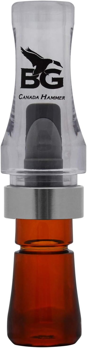 BGC Canada Hammer Goose Call - Clear/Bourbon - Polycarbonate