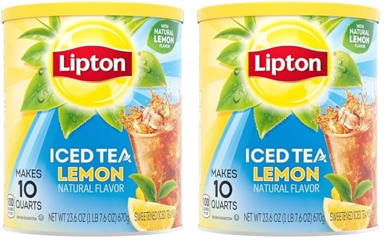 Lipton Lemon Iced Tea Mix, Sweetened, Makes 10 Quarts