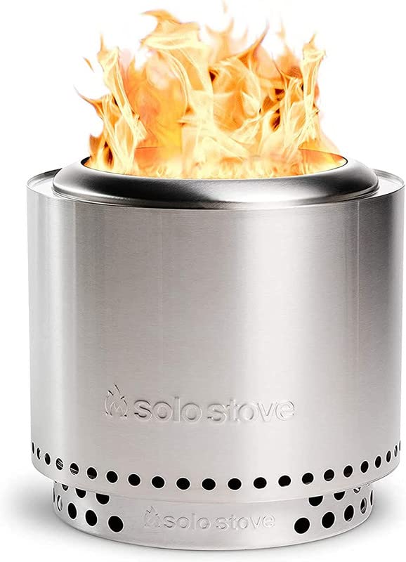 Solo Stove Ranger 2.0 with Stand - 15 Inch Smokeless Portable Fire Pit - Lightweight Outdoor Fireplace with Removable Ash Pan, Stainless Steel, Carry Case Included, Ideal for 2-4 People, 16.5 lbs