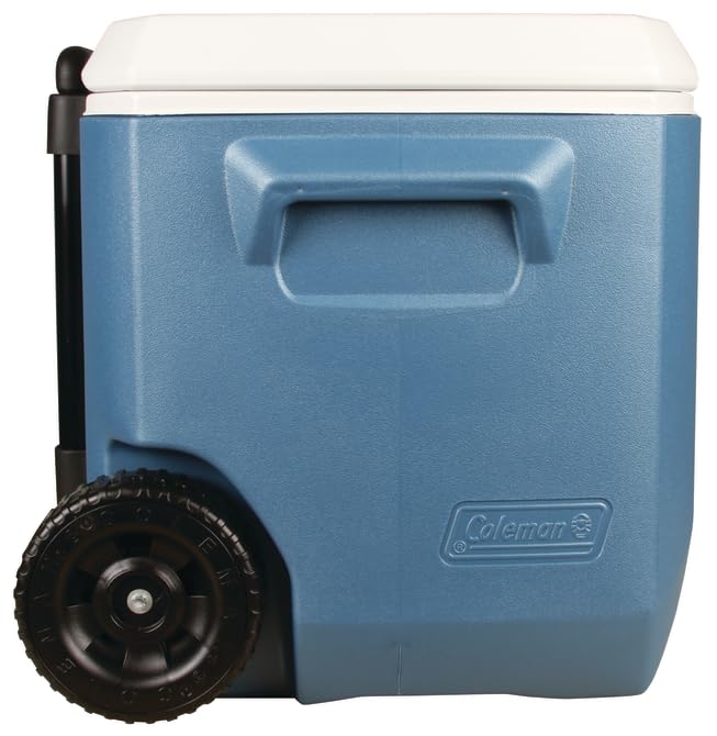 Coleman Insulated Can Cooler: 50 Quart Xtreme 5 Day Wheeled Cooler, Insulated Cooler with Wheels Keeps Ice for 5 Days, Portable Rolling Hard Cooler