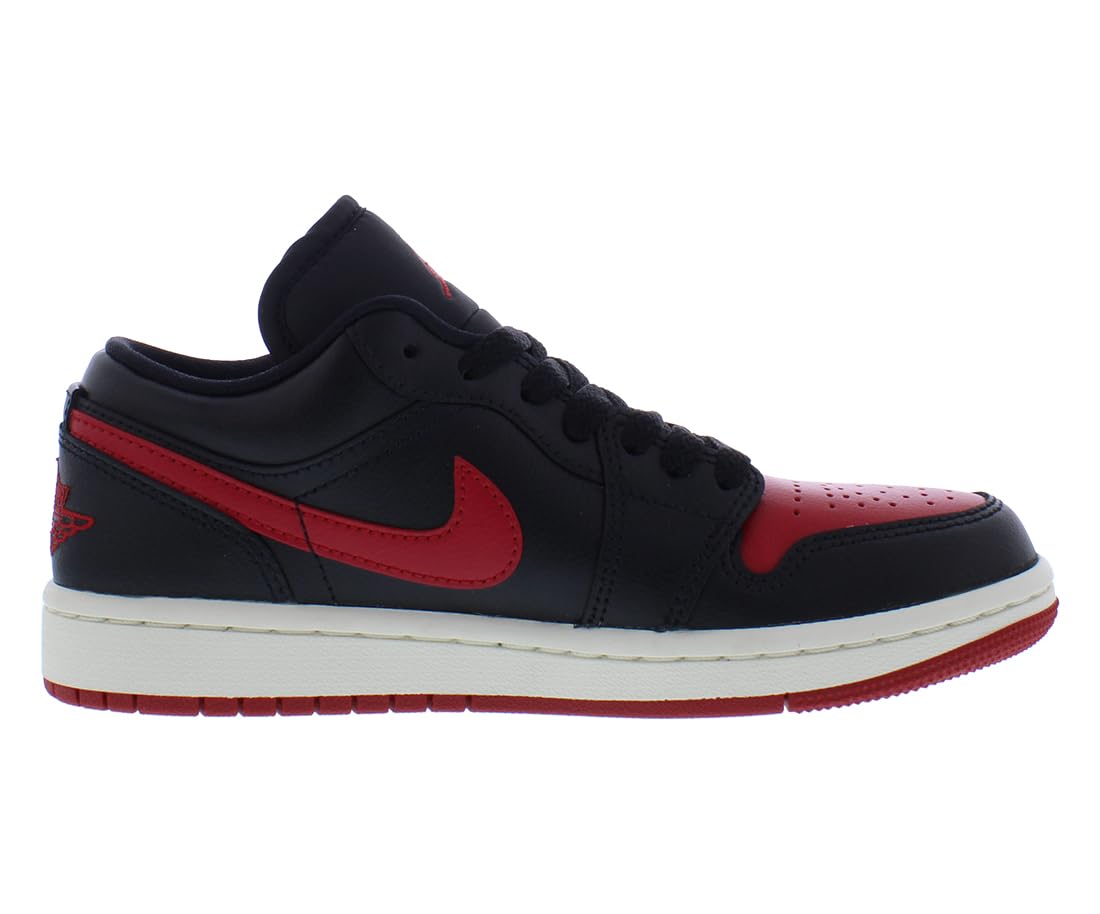 Jordan Women's 1 Low Black/Gym Red-Sail (DC0774 061) - 10.5