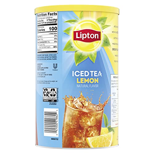 Lipton Lemon Iced Tea Mix, Sweetened, Makes 10 Quarts