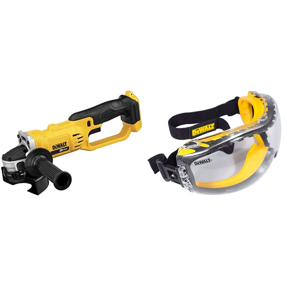 DEWALT 20V MAX* Angle Grinder Tool Cordless Brushless, 4 1/2 Inch, with Paddle Switch and Kickback Brake, Tool Only (DCG413B)