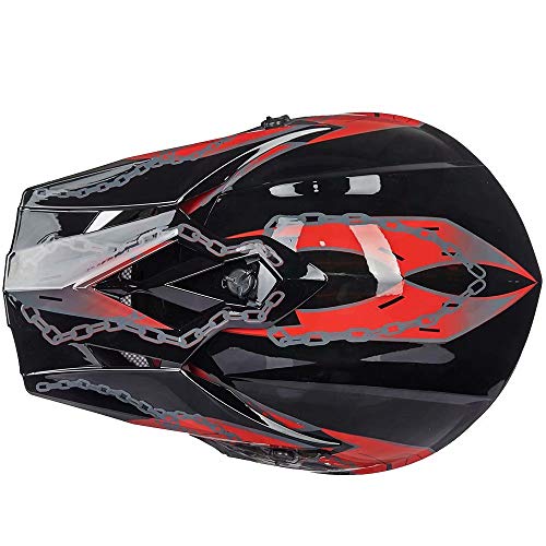 ILM Adult Dirt Bike Helmets Motocross ATV Dirtbike BMX MX Offroad Full Face Motorcycle Helmet, DOT Approved Model 128S (Matte Black, Adult-Medium)