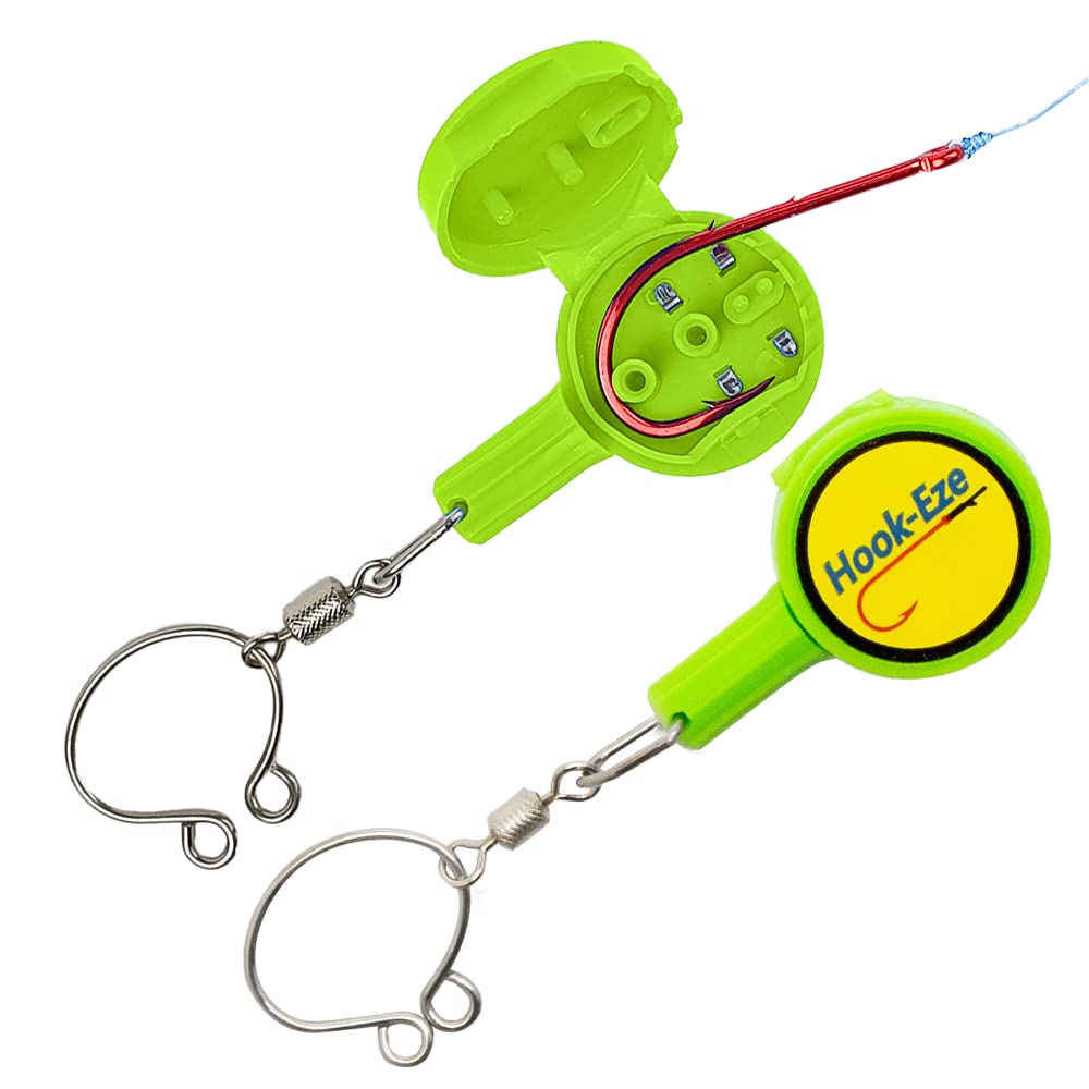 HOOK-EZE Fishing Knot Tying Tool | Protect from Fish Hooks | Tie Fishing Knots Easily | Cool Gadgets for Fishermen | Ice Fly Fishing | Fishing Accessories for Beginner Anglers | Nail Knot Tool